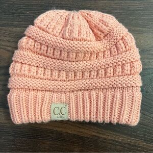 CC Kids Pink Peach Knit Beanie